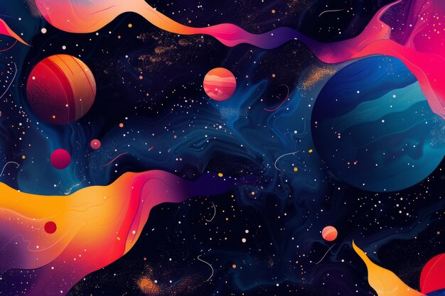 Photo abstract planets and space background