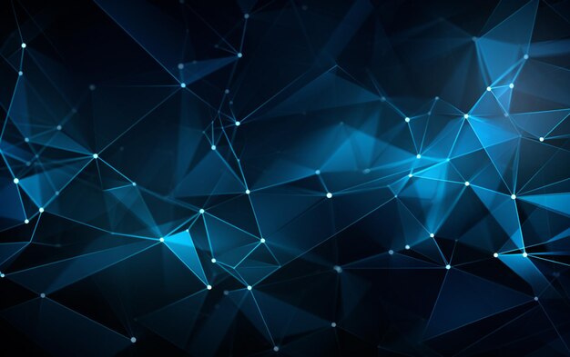 사진 추상적인 플렉서스 파란색 기하학적 모양 연결