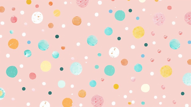 Photo abstract polka dot pattern seamless vector background bright and colorful perfect for fabric wallpaper and stationery