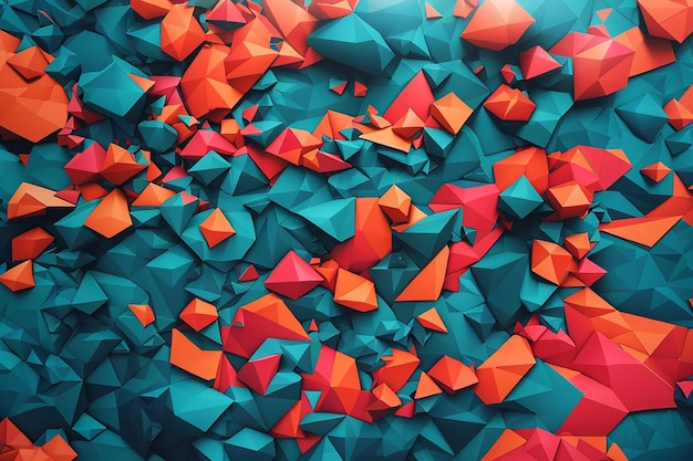Photo abstract polygon colorful background