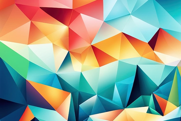 Абстрактный многоугольный фон геометрический треугольник красочный фон Бесшовные