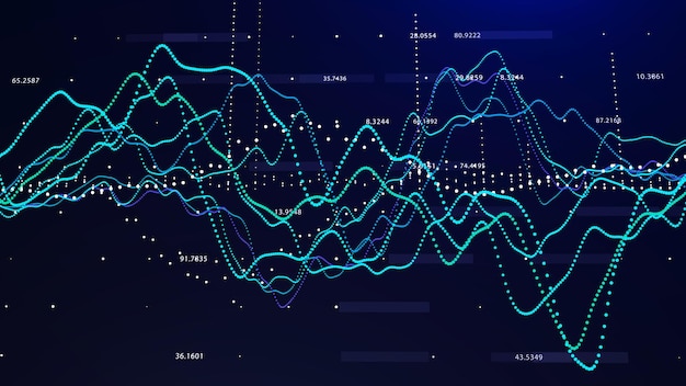 Abstract polygonal background with connecting dots and lines Connection technology background