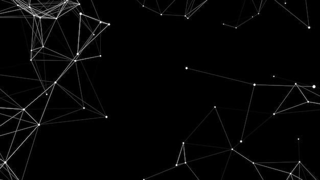 Abstract polygonal background with connecting dots and lines Connection technology background