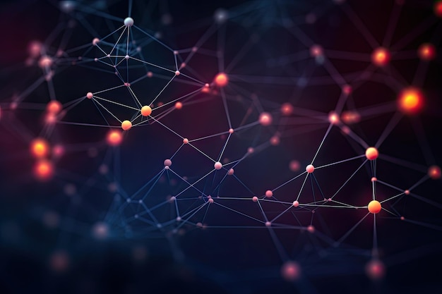 abstract polygonal space low poly dark background with connecting dots and lines 3d rendering abstract digital background of points and lines plexus big data network or connection ai generated