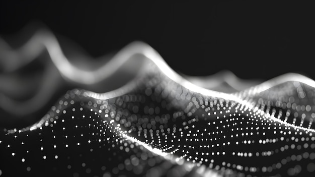 Abstract polygonal space low poly dark background with connecting dots and lines