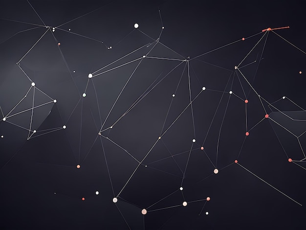 Abstract polygonal space low poly dark background with connecting dots and lines