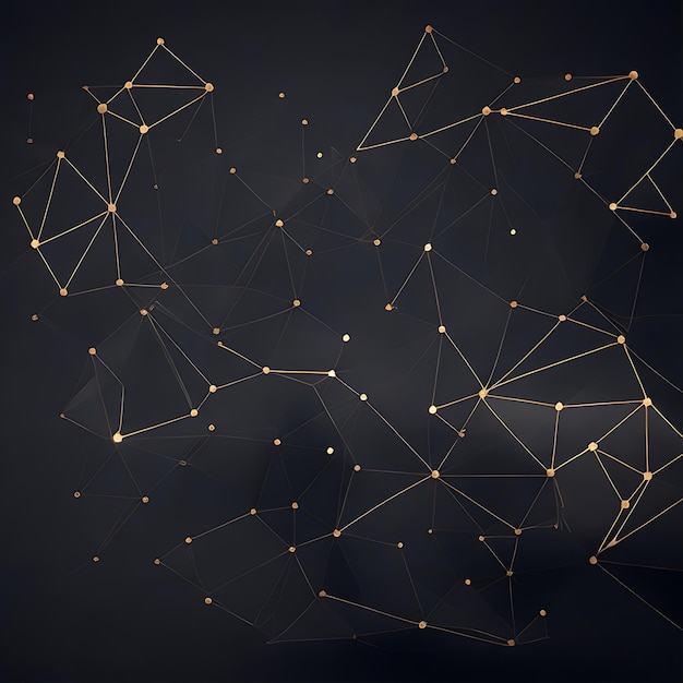 Abstract Polygonal Space Low Poly Dark Background