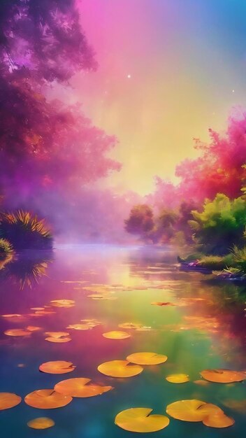 Abstract pond1 light background wallpaper colorful gradient blurry soft smooth motion bright shine