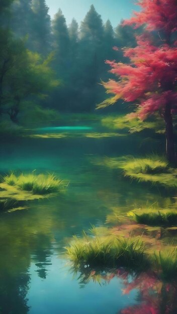 Abstract pond1 light background wallpaper colorful gradient blurry soft smooth motion bright shine