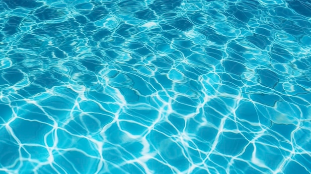 Abstract pool water surface and background with sun light reflection generate ai