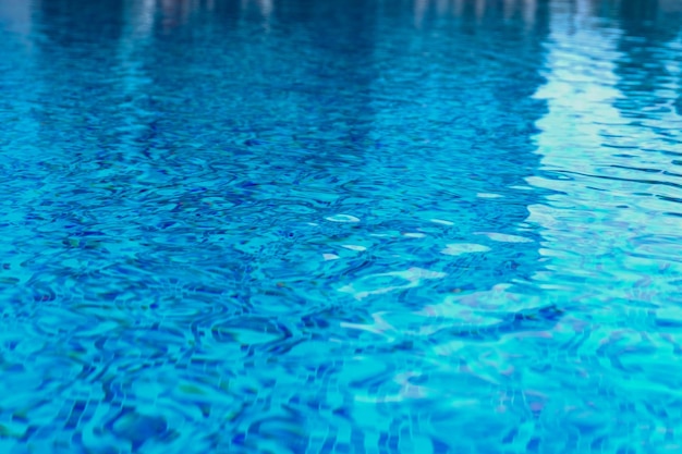 Abstract pool water Swimming pool flow with waves background surface of blue swimming pool