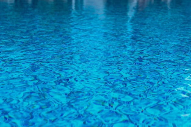Abstract poolwater Zwembadstroom met golven achtergrondoppervlakte van blauwe zwembadachtergrond