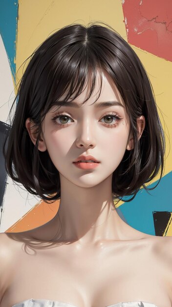 Abstract portret meisje
