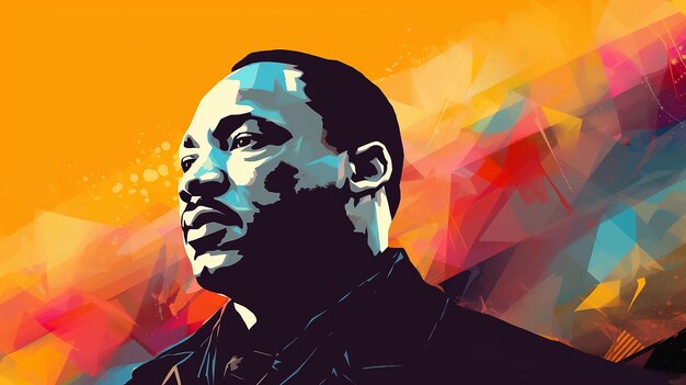 An abstract poster image for mlk day in abstract design empathy dream freedom solidarity hope