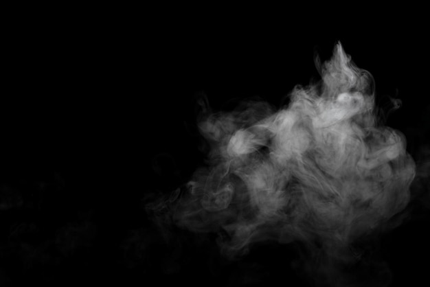 Abstract powder or smoke effect isolated on black background