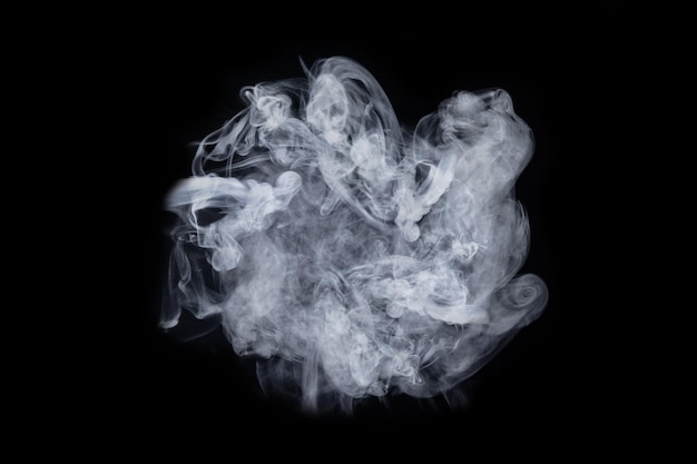 Abstract powder or smoke isolated on black background