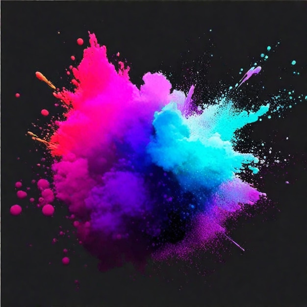 Photo abstract powder splatted background or expose texture