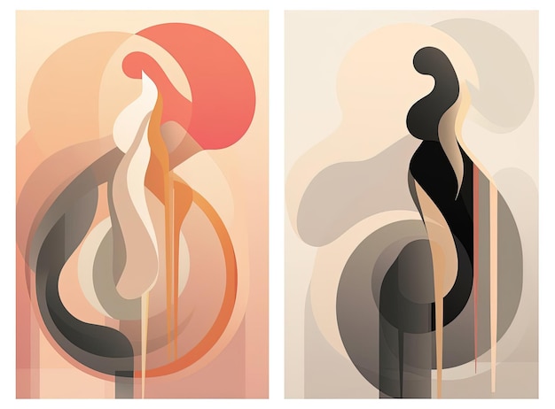 abstract prints made of different shades of beige