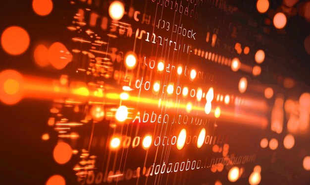 抽象編程背景 藍色和色動態代碼流與數碼數據流概念 針對軟件開發者和技術專家