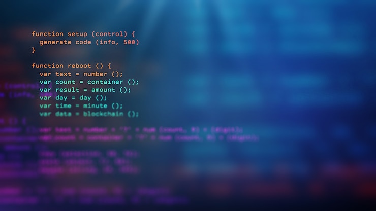 Photo abstract programming illustration cloud technology data security binary code internet technology