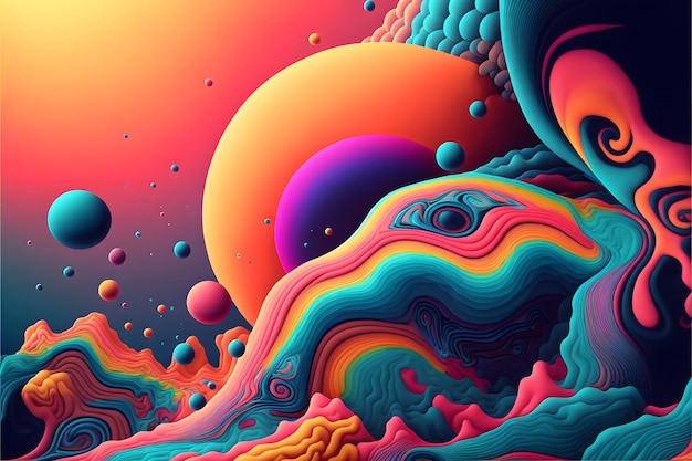 Photo abstract psychedelic background