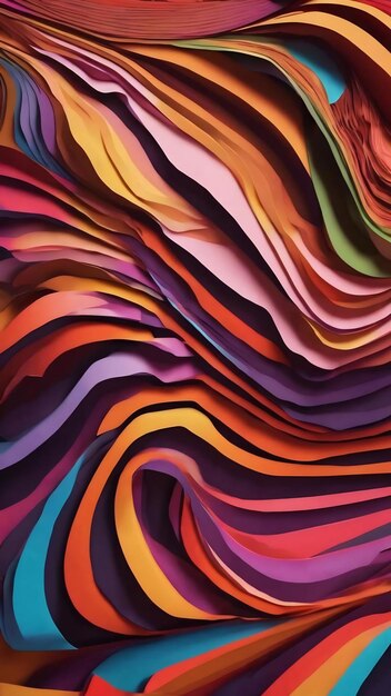 Abstract psychedelic papercut background