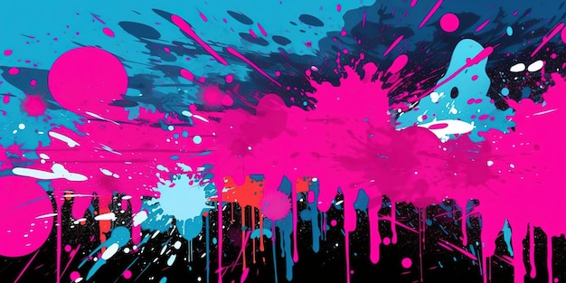 Abstract punk theme color abstract color splash vector