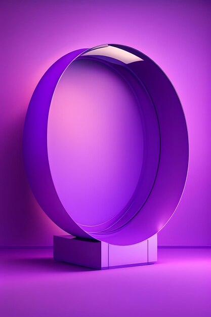 Abstract purple 3d studio background for cosmetic product presentation