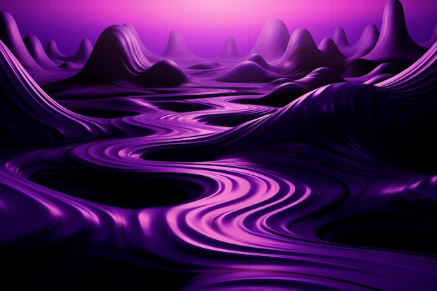 Abstract purple background Purple waves AI generated