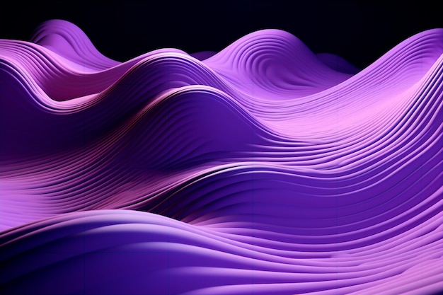 Abstract purple background Purple waves AI generated