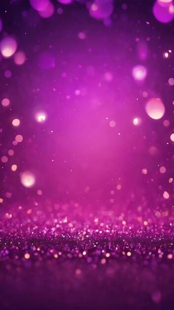 Abstract purple background with bokeh and particles