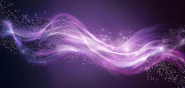 Abstract purple background with glowing smooth lines