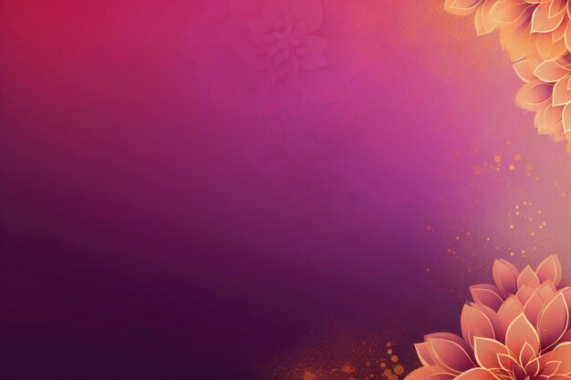 Abstract purple background with subtle gold lined flower pattern