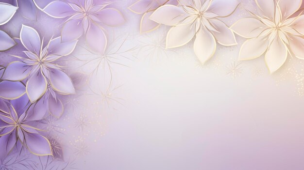 Abstract purple background with subtle gold lines flower pattern