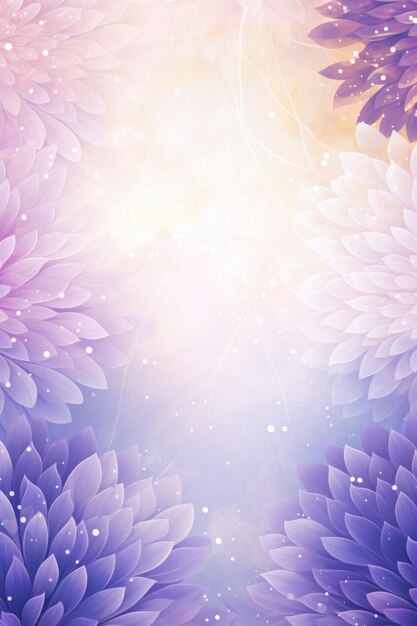 Abstract purple background with subtle gold lines flower pattern