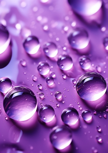 Abstract purple background with water drops generative ai