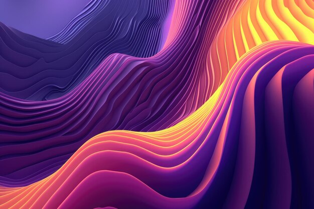Photo abstract purple color wavy background