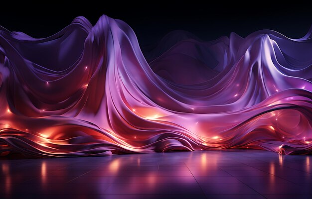 Abstract purple curved dance lighting background