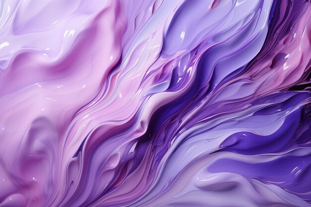 Abstract purple fluid art in bright colors lavender background for advertising cosmetic products