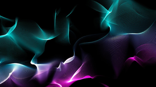 Photo abstract purple green fractal light background