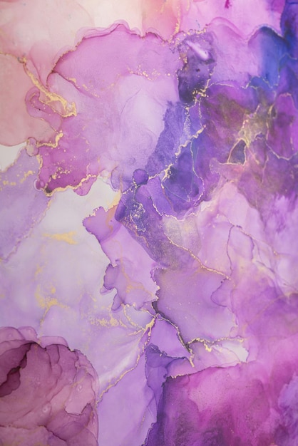 Abstract purple paint background alcohol ink style the swirls of marble or the ripples of agate