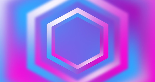 Abstract purple and pink gradient hexagons bright juicy blurred abstract loop background