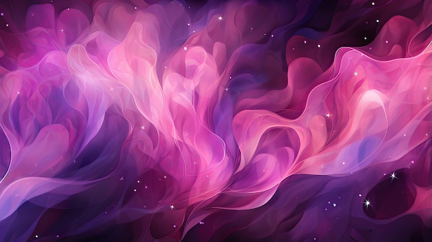 abstract purple and pink swirls on a black background