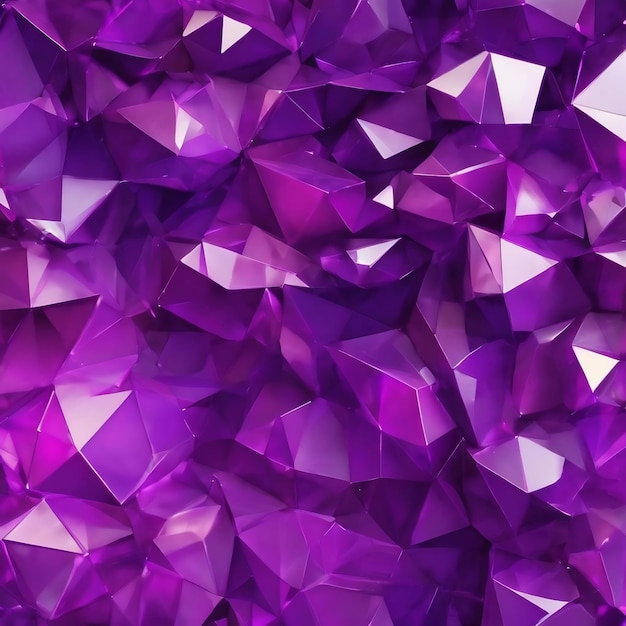 Abstract purple polygonal crystal background