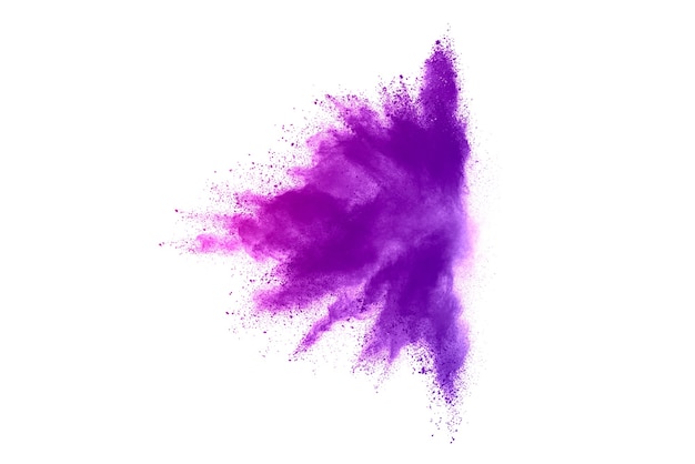 Abstract purple powder explosion