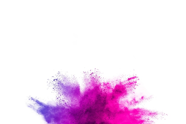 Abstract purple powder explosion