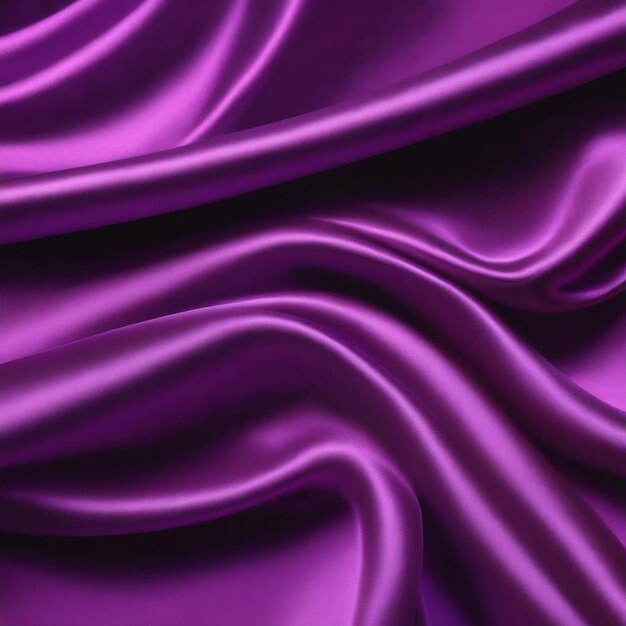 Abstract purple satin silky cloth for background fabric textile drape with crease wavy folds