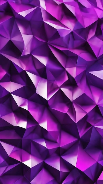 Abstract purple silver low poly triangular mesh background