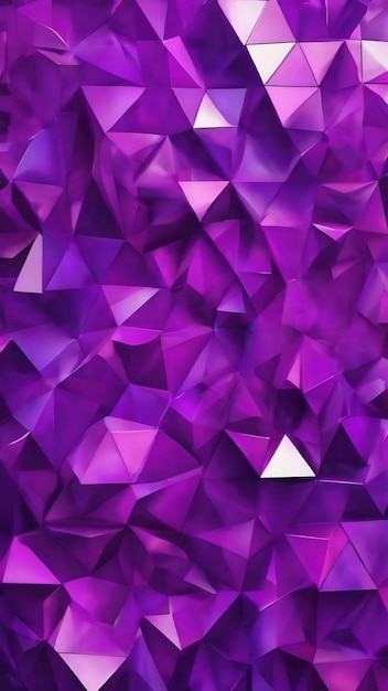 Abstract purple silver low poly triangular mesh background