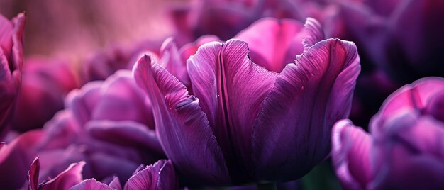 Abstract Purple Tulip Petal Waves